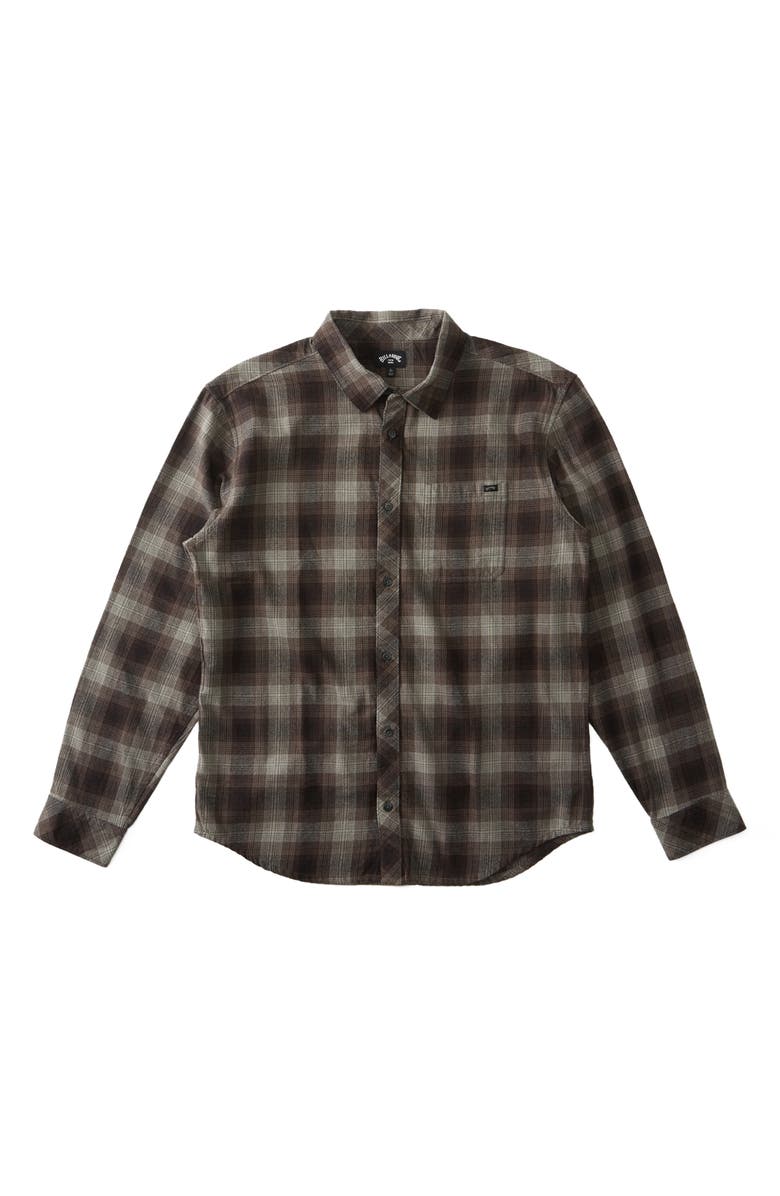 Billabong Kids' Coastline Flannel Button-Up Shirt, Main, color, 