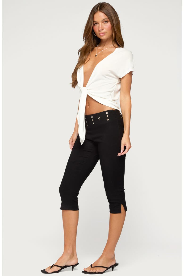 Marisse Tie Front Top, Alternate, color, WHITE