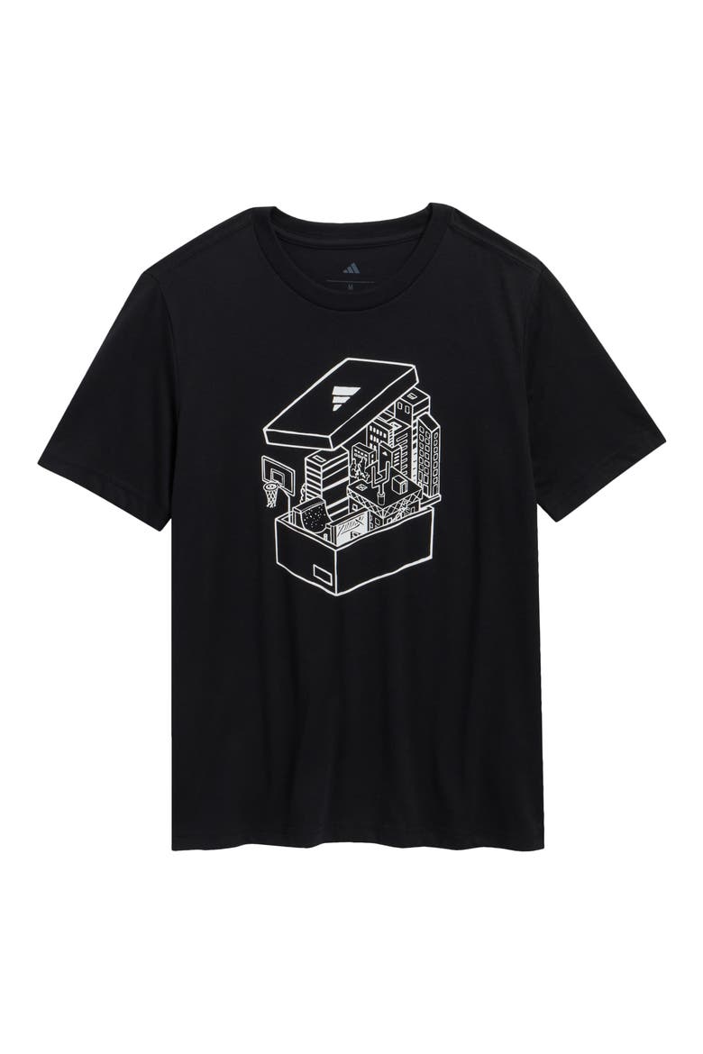 Kids' Shoe Box Graphic T-Shirt, Main, color, BLACK