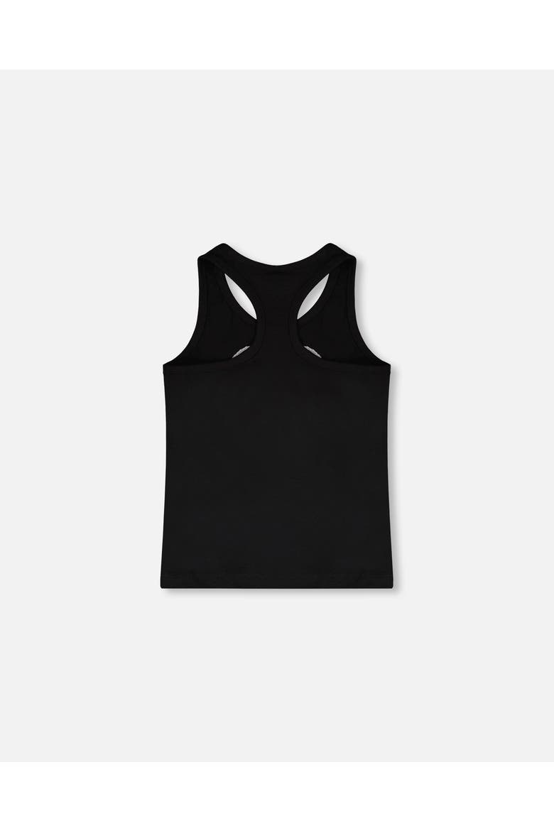 Organic Cotton Sleeveless Jersey Tank Top, Alternate, color, Black