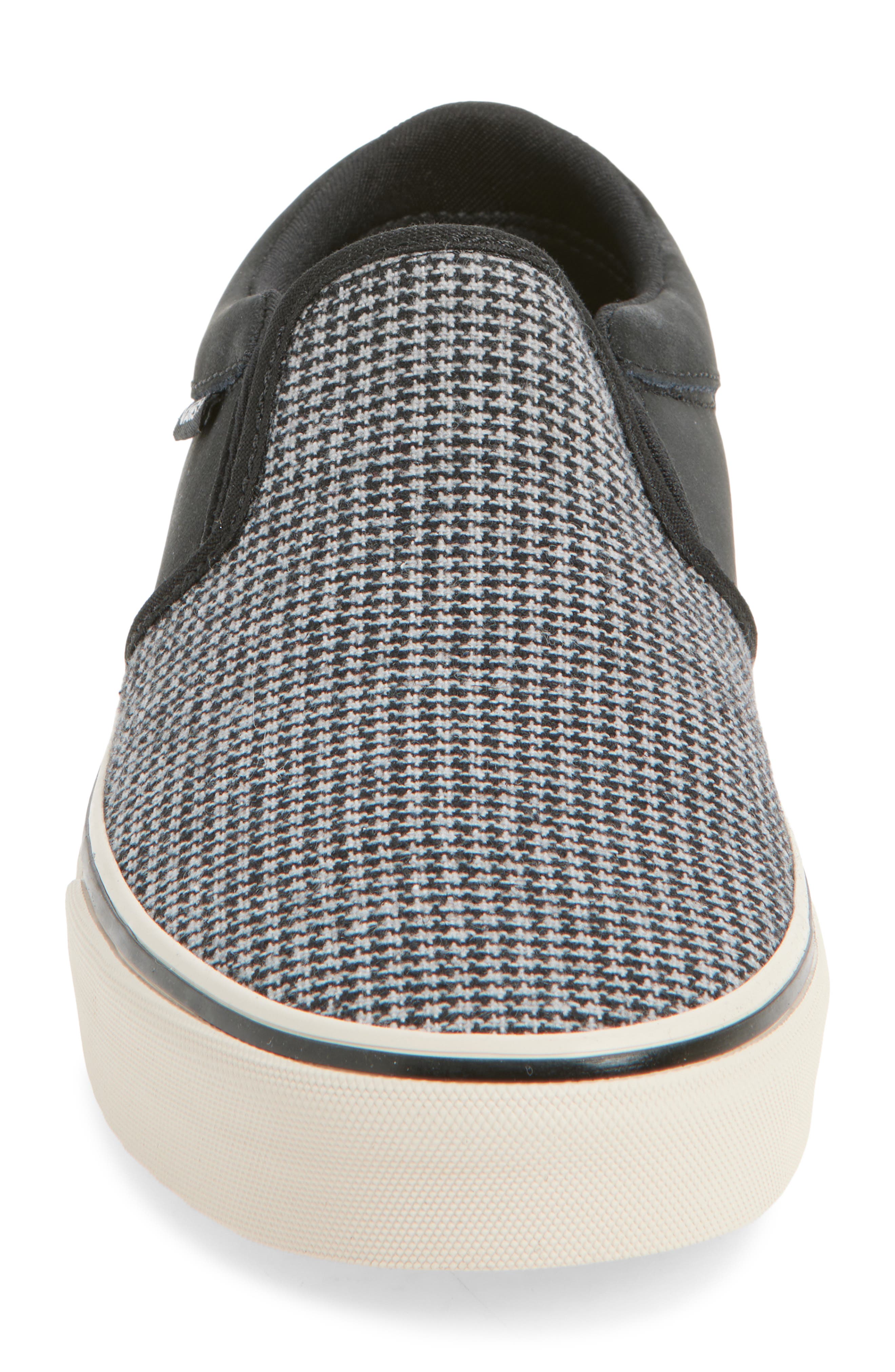 Vans Asher Deluxe Slip-On Sneaker, Alternate, color, Houndstooth Black/Taupe
