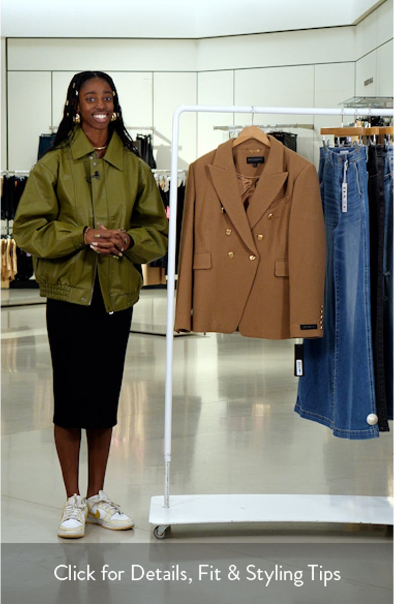 Double Breasted Wool Blend Blazer, sales video thumbnail