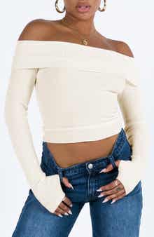 Morley Foldover Off the Shoulder Rib Sweater