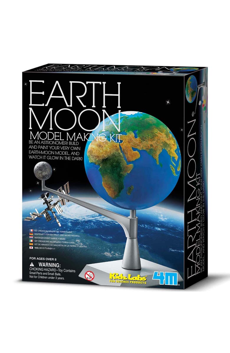 4M KidzLabs Earth Moon Model Making Kit, Main, color, Multicolored