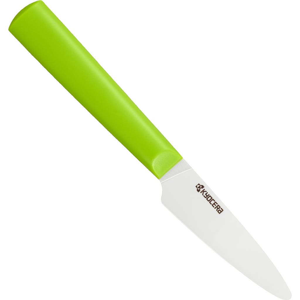 Kyocera Innovationwhite 3-inch Ceramic Paring Knife, White Blade In Green