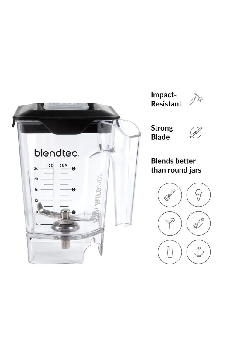 Mini WildSide Five Sided Personalized Blender Jar Vented Latching Lid, Alternate, color, Clear