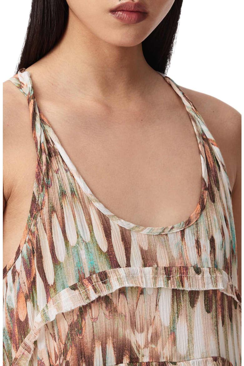 Cavarly Tiered Asymmetric Hem Cotton Dress, Alternate, color, OCEANO SOFT PINK