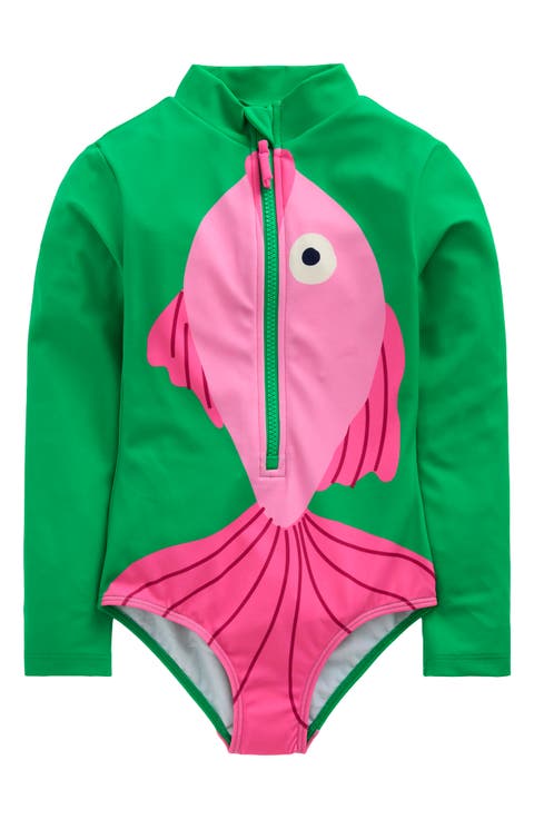 Kids' Long Sleeve One-Piece Swimsuit (Toddler, Little Kid & Big Kid)