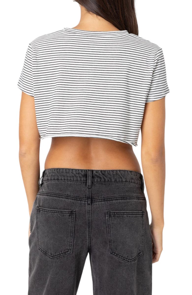 EDIKTED Stripey Crop T-Shirt, Alternate, color, 