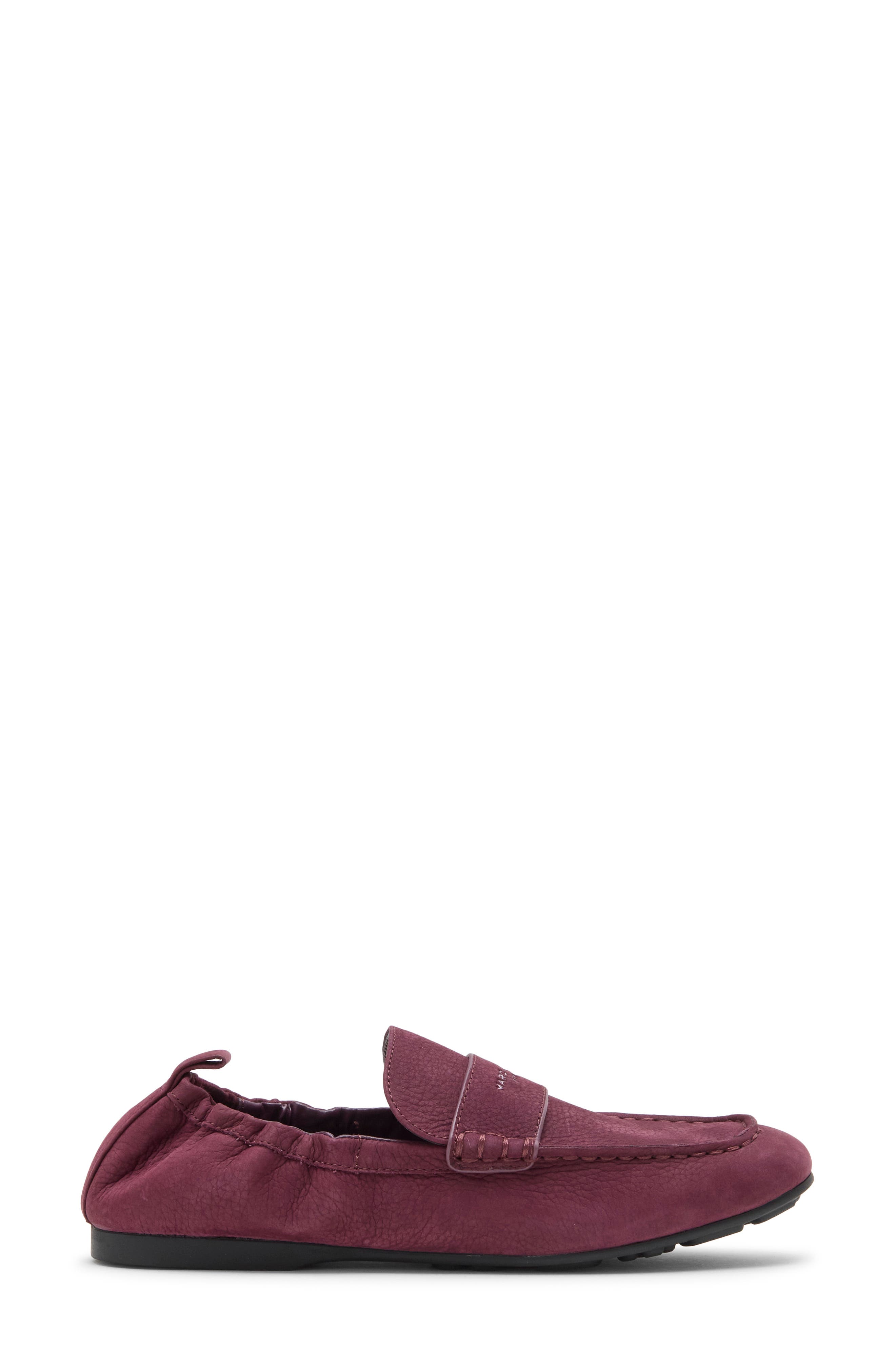 The Slim Driver Leather Loafer, Alternate, color, DARK PLUM