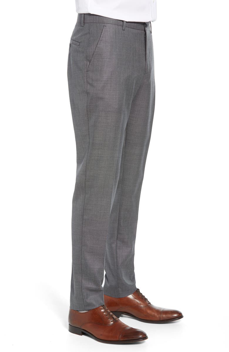 1901 Skinny Fit Flat Front Wool Trousers, Alternate, color, 