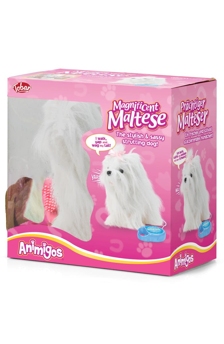 Tobar Animigos Magnificent Maltese Dog Interactive Toy, Alternate, color, Multicolored