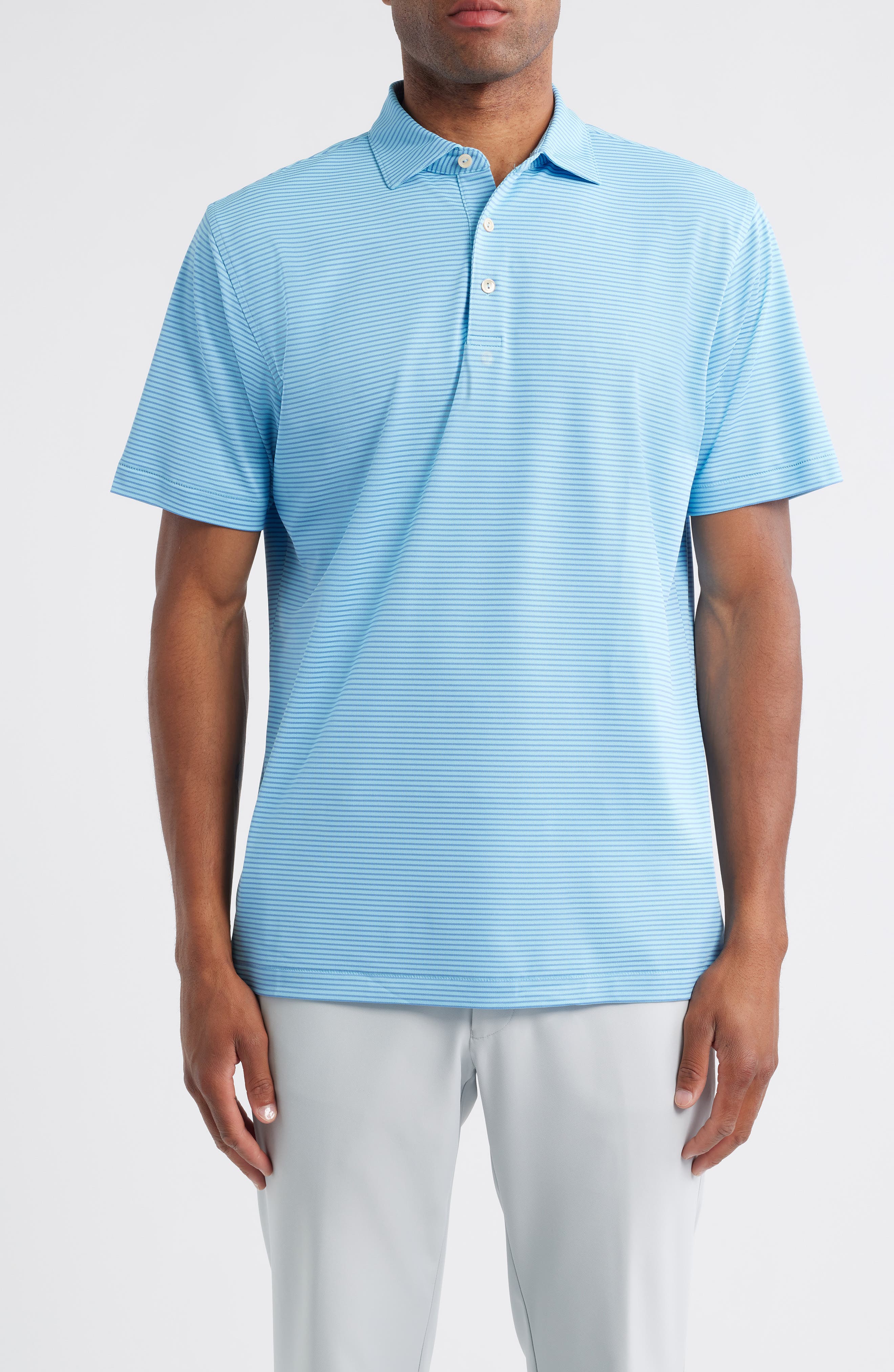 Peter Millar Grace Stripe Performance Piqué Polo
