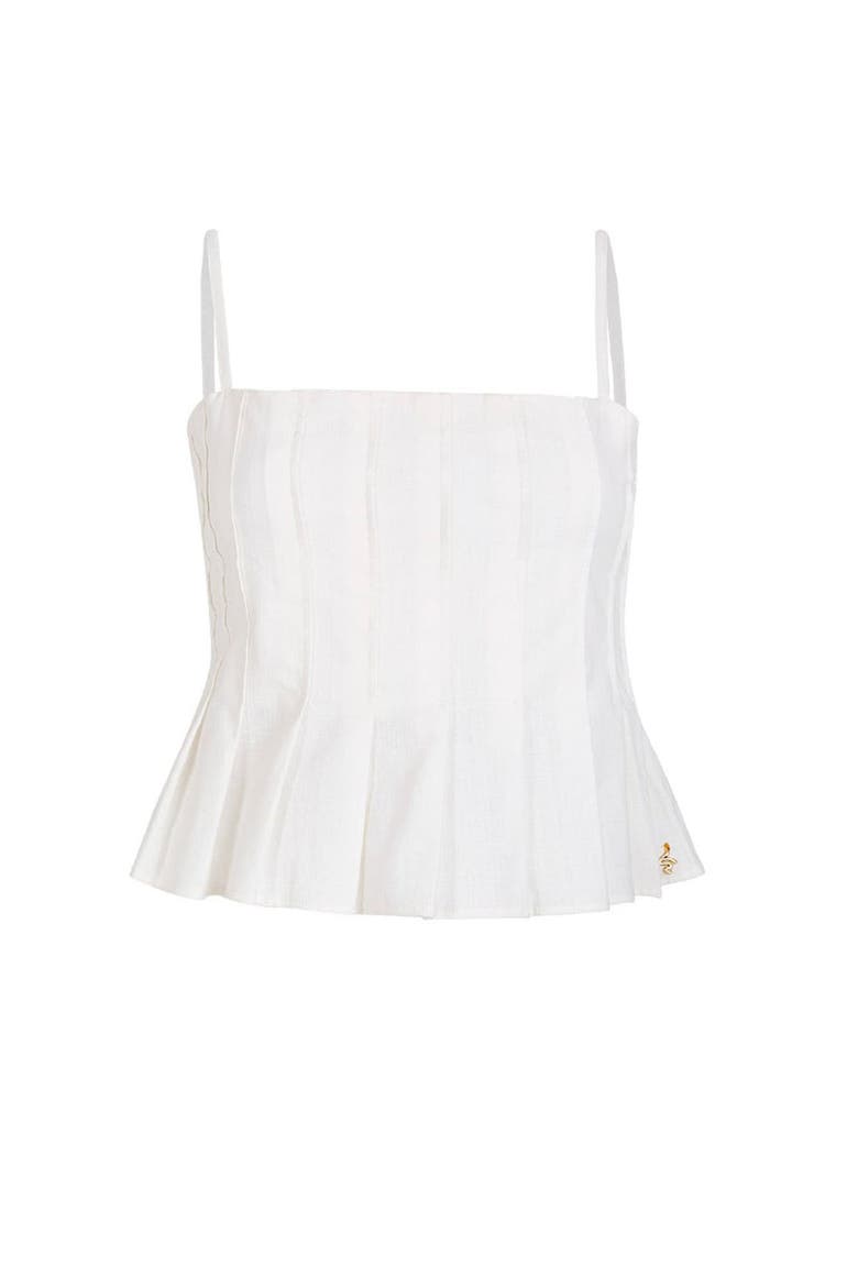 Shell Tides Helga Peplum Crop Top, Alternate, color, Off White