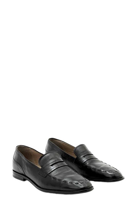 Jules Stitch Leather Loafer