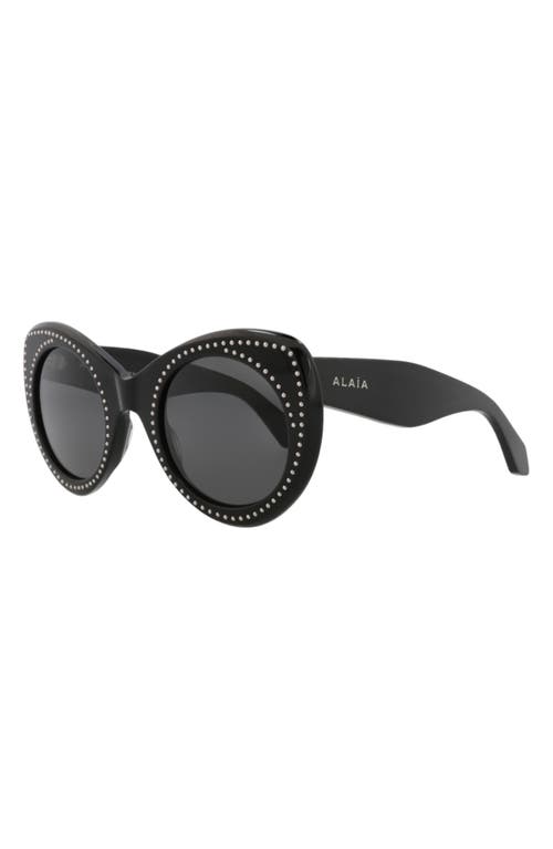 Alaïa 51mm Novelty Cat Eye Sunglasses In Black