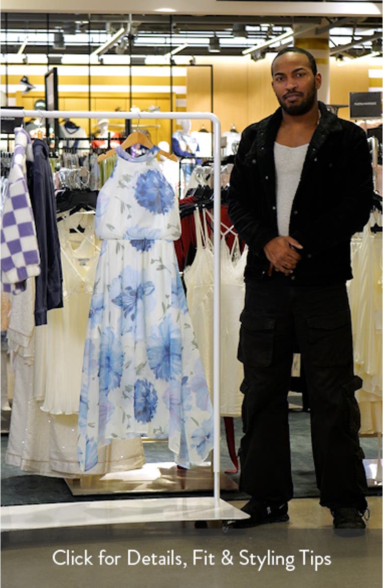 Kids' Floral Halter Maxi Dress, sales video thumbnail