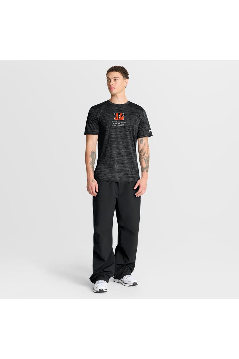 Men's Nike Black Cincinnati Bengals Velocity Ball Carrier Dri-FIT T-Shirt, Alternate, color, Black