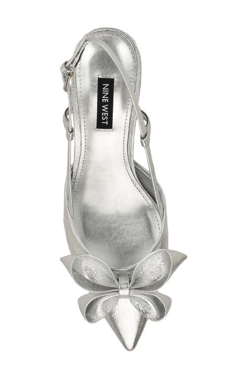 Nine West Raska Slingback Pointed Toe Pump In Gray