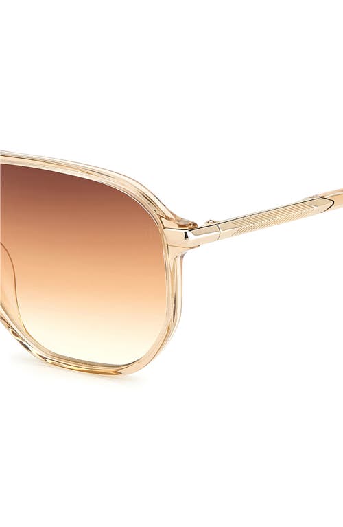 Rag & Bone 58mm Rectangular Sunglasses In Gold