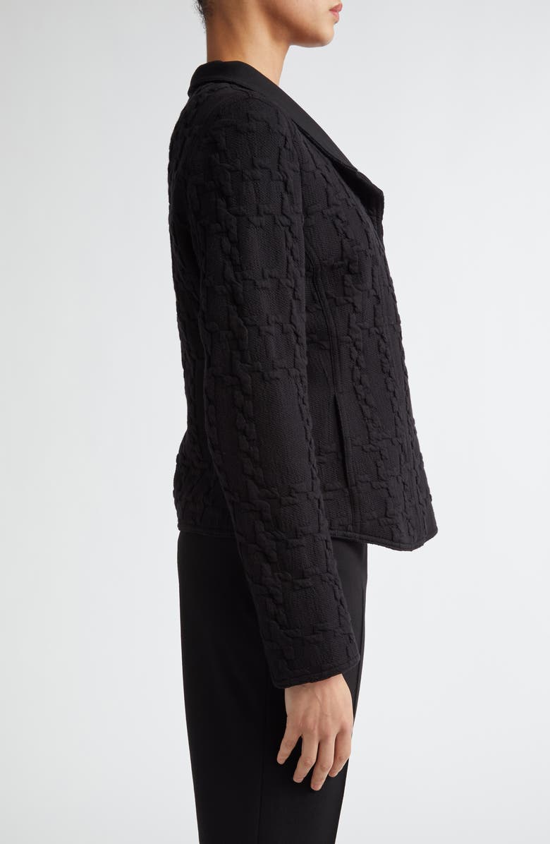 Akris punto Jacquard Biker Jacket, Alternate, color, 