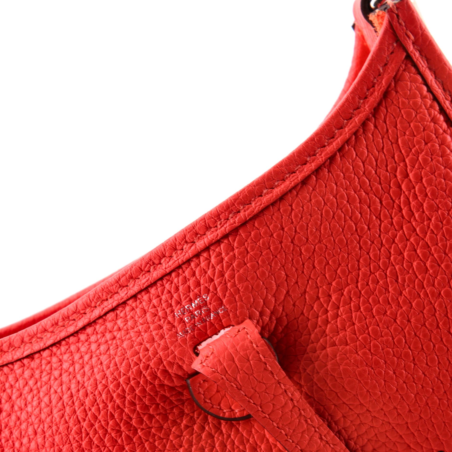 Pre-Owned Hermes Evelyne Bag Gen III Clemence TPM, Alternate, color, Rouge Pivoine