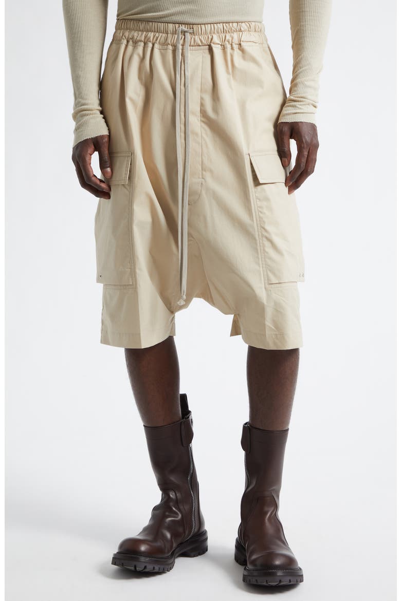 Temple Pods Drawstring Cargo Shorts, Main, color, SAND