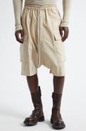 Rick Owens Temple Pods Drawstring Cargo Shorts