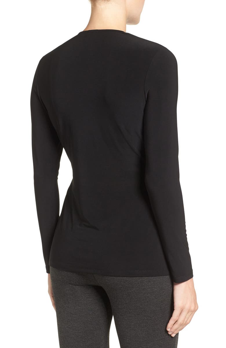 Anne Klein Buckle Wrap Top, Alternate, color, 