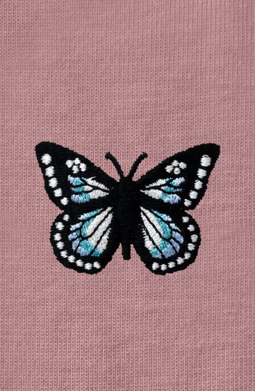 Dalix Butterfly Womens Relaxed Tee In Purple