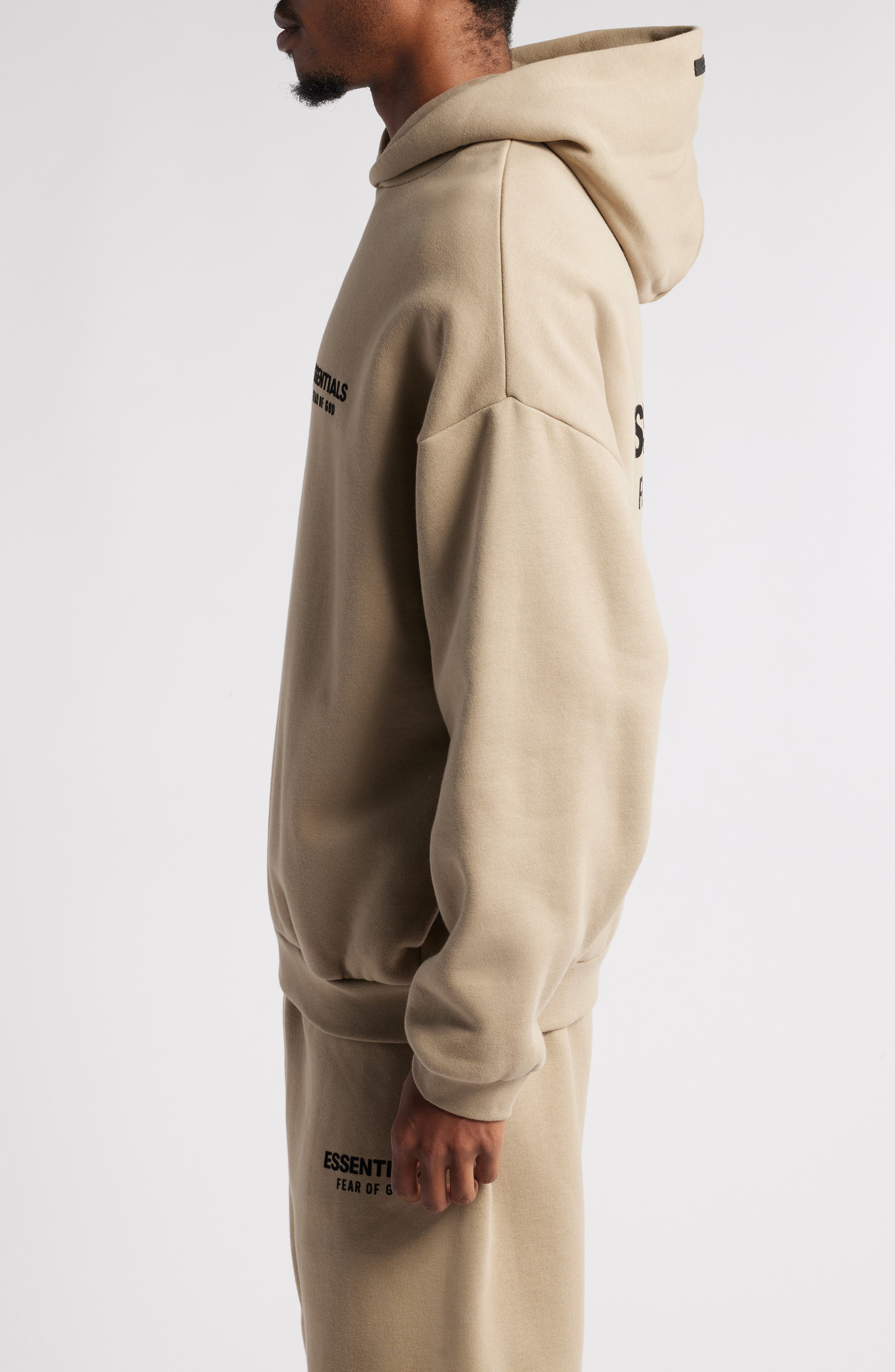 Fear of God Essentials Cotton Blend Fleece Graphic Hoodie (Men