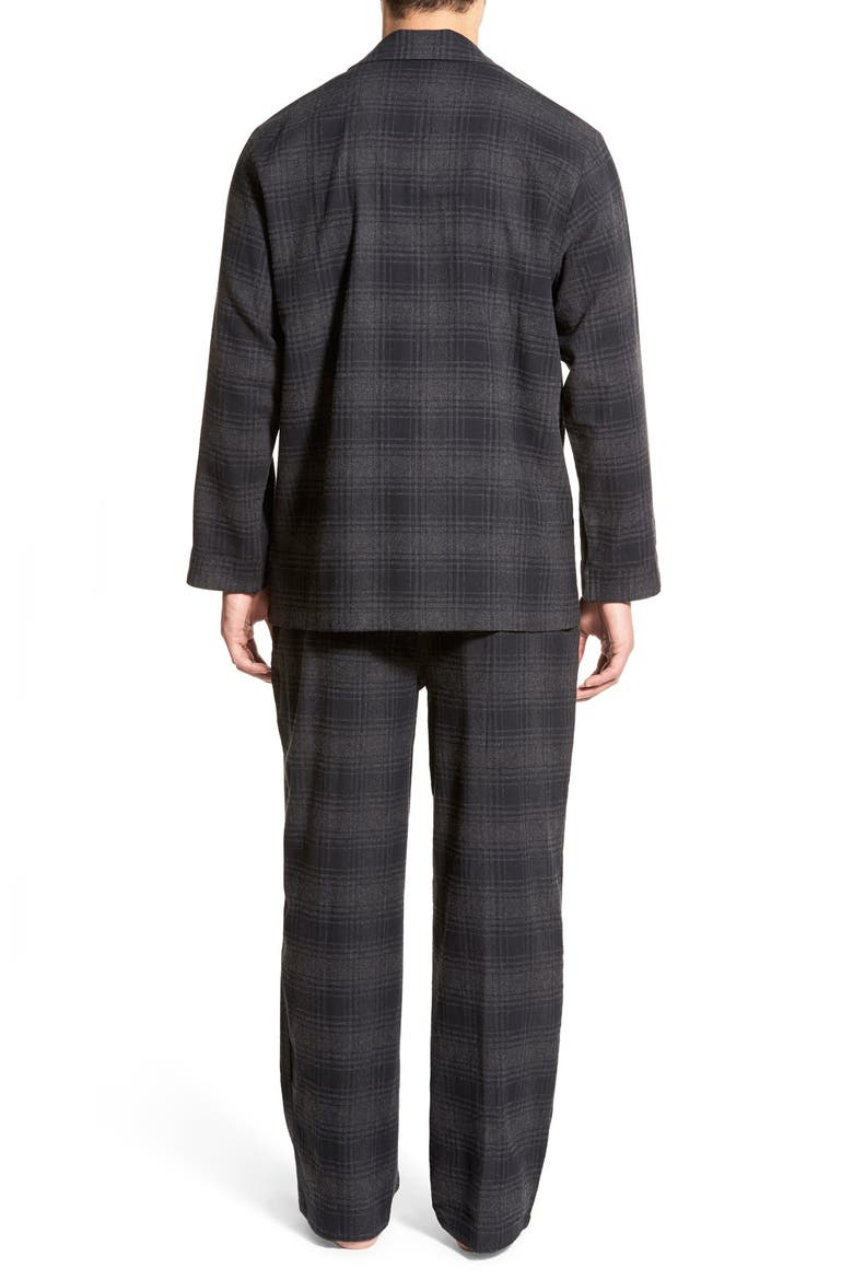 824 Flannel Pajamas, Alternate, color, BLACK/ CHARCOAL PLAID