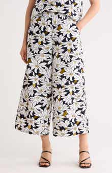 Adrianna Papell Crinkle Wide Leg Pants