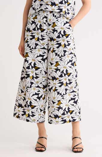 Adrianna Papell Crinkle Wide Leg Pants