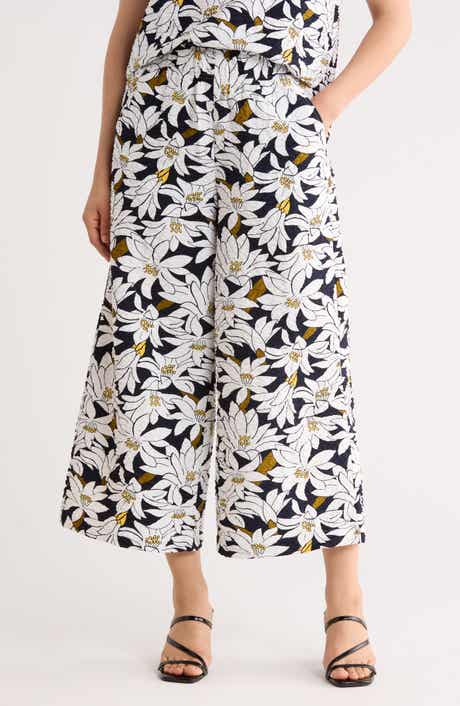 Adrianna Papell Crinkle Wide Leg Pants