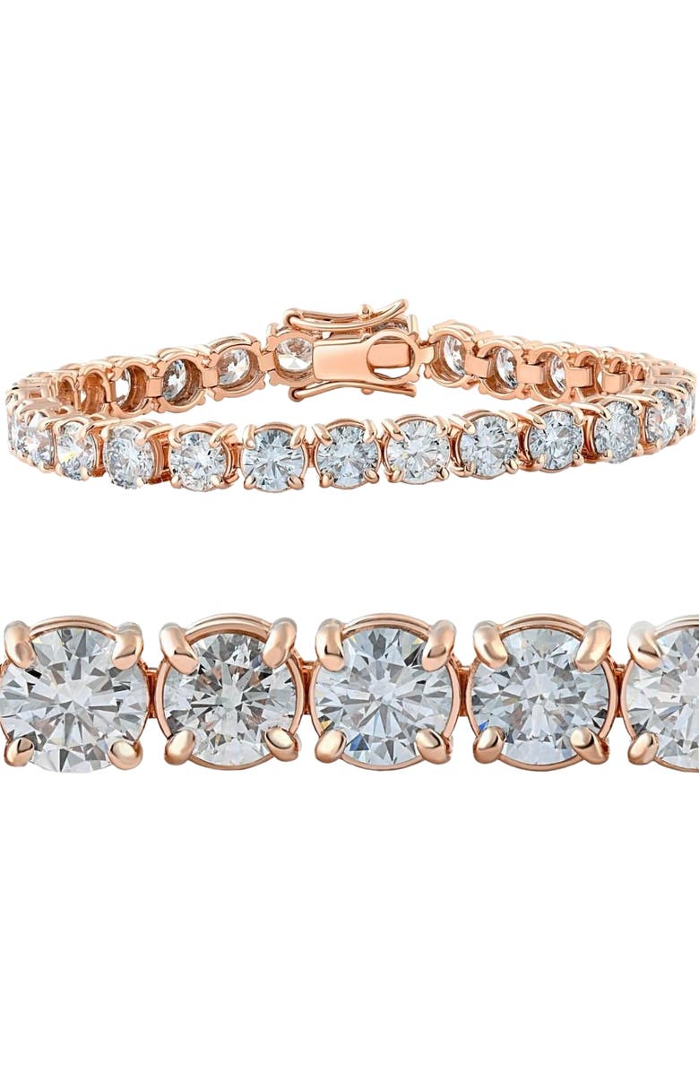 Bliss Diamond 16 1/2 Ct Lab Grown Diamond Tennis Bracelet Gold 7", Main, color,