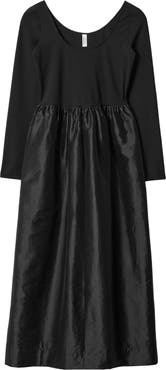 & Other Stories Long Sleeve A-Line Midi Dress