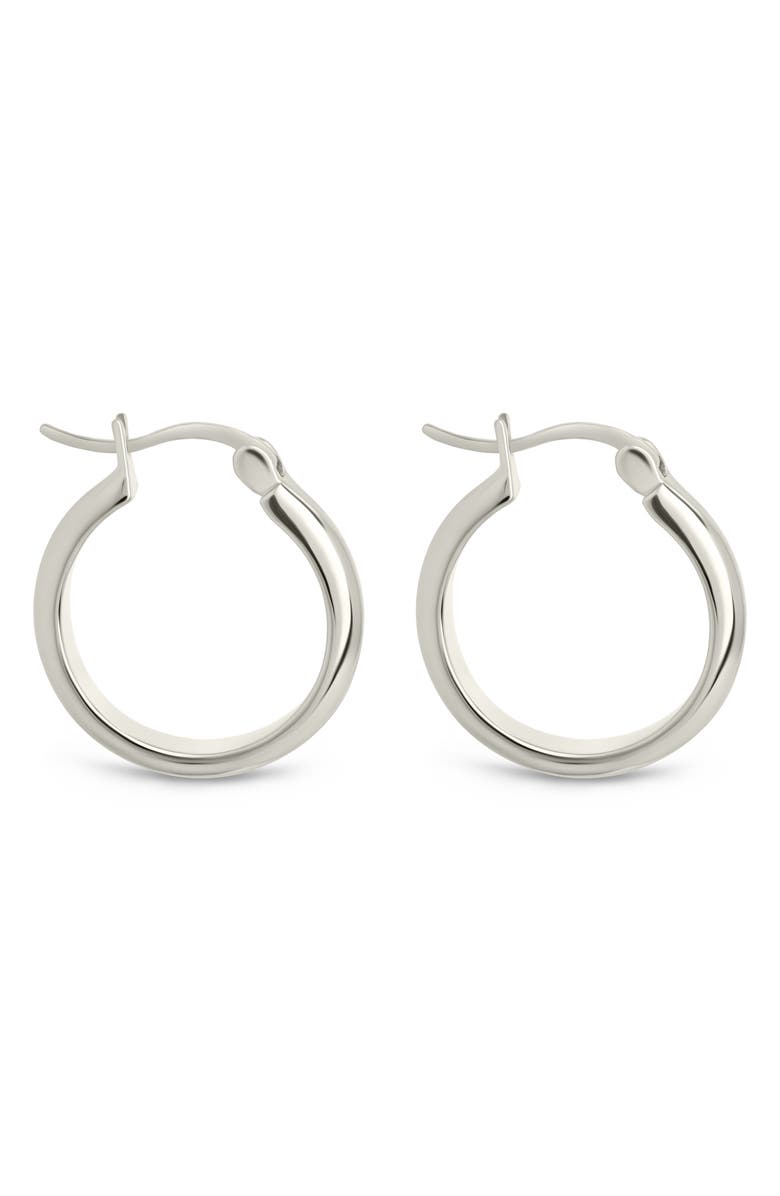 Sterling Forever Tabitha Polished Hoop Earrings, Alternate, color, Silver
