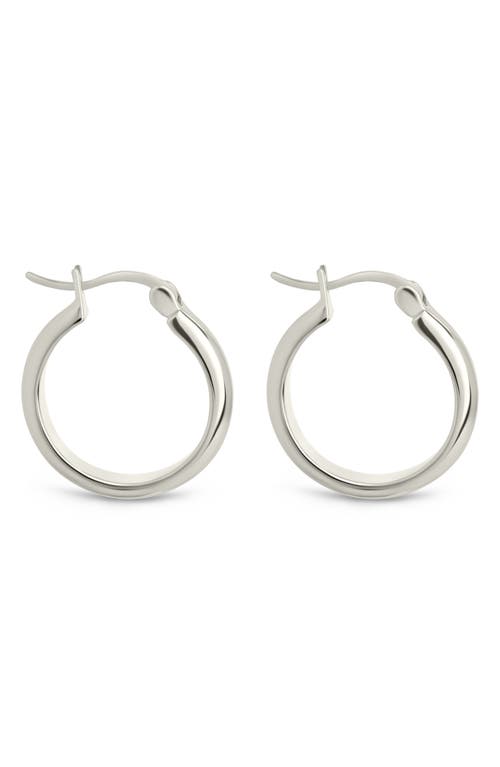 Sterling Forever Tabitha Polished Hoop Earrings In Silver