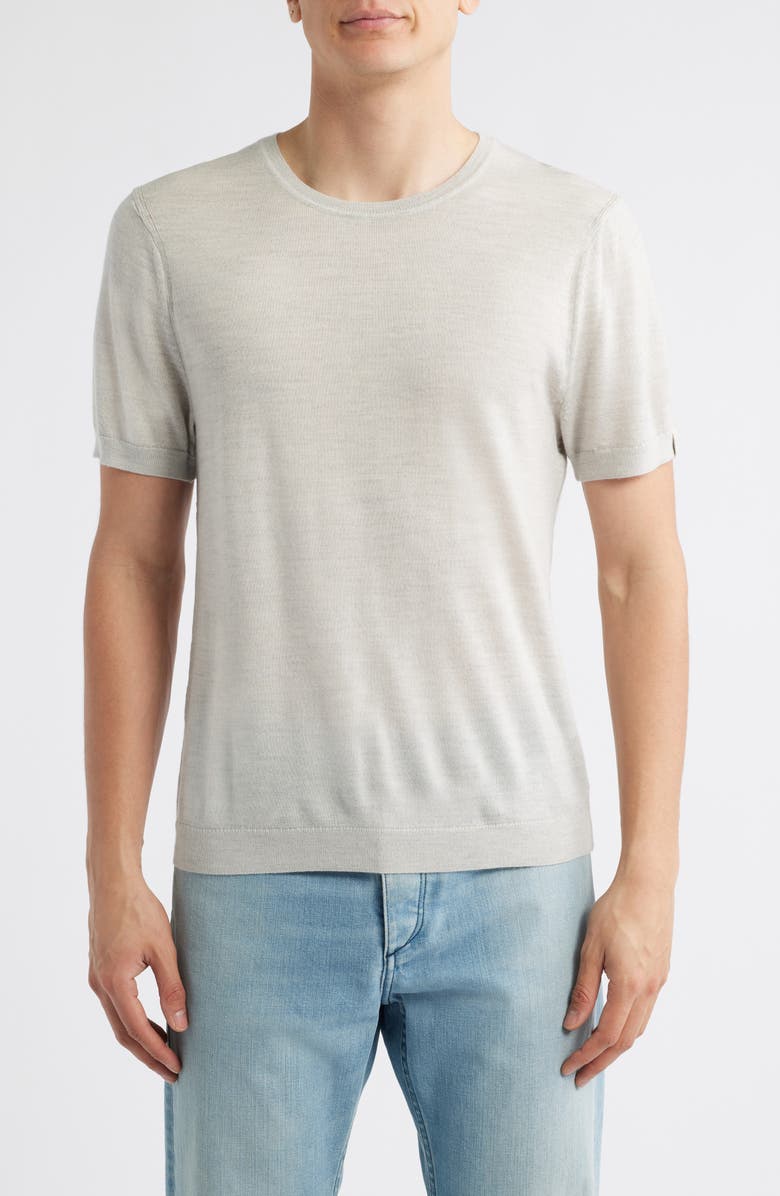 rag & bone Aulton Wool Blend T-Shirt, Main, color, Ivory