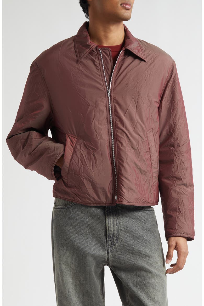 Slight Crinkle Solaro Jacket, Main, color, SHINING CHERRY CRINKLE SOLARO