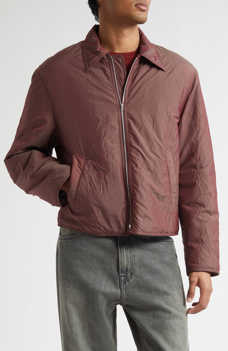 OUR LEGACY Slight Crinkle Solaro Jacket, Main, color, Shining Cherry Crinkle Solaro