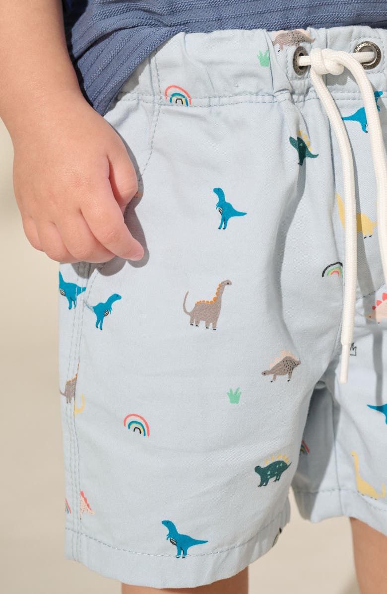 NEXT Kids' Dino Print Cotton Drawstring Shorts, Alternate, color, 
