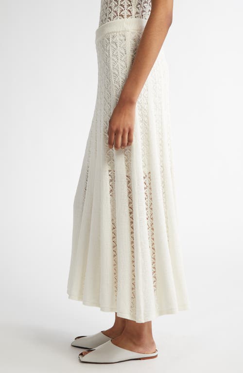 Shop Zimmermann Wylie Open Stitch Cotton Sweater Skirt In Ivory