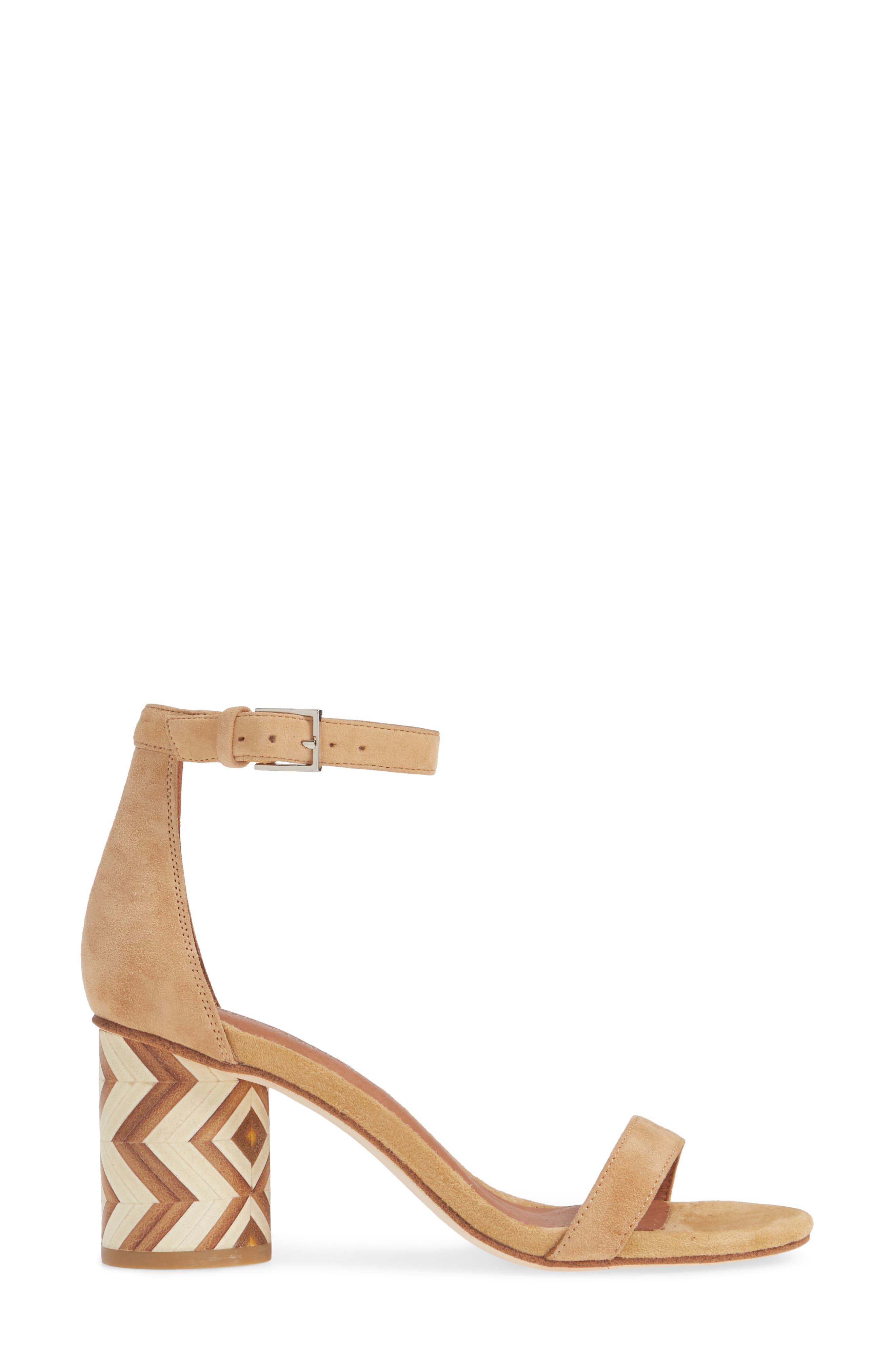 Purdy Statement Heel Sandal, Alternate, color, BEIGE SUEDE
