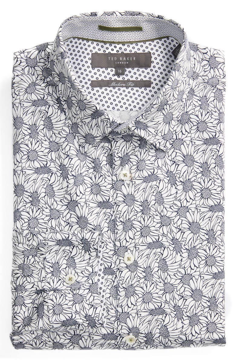 Ted Baker London Modern Fit Floral Dress Shirt, Alternate, color, 