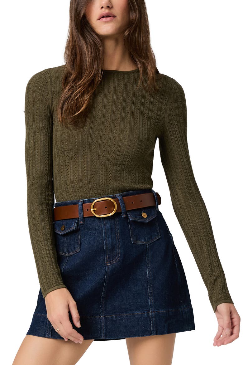 Jannelle Denim Miniskirt, Alternate, color, MAISONETTE