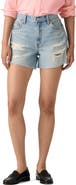 Levi's Ribcage High Waist Ripped Cutoff Denim Shorts