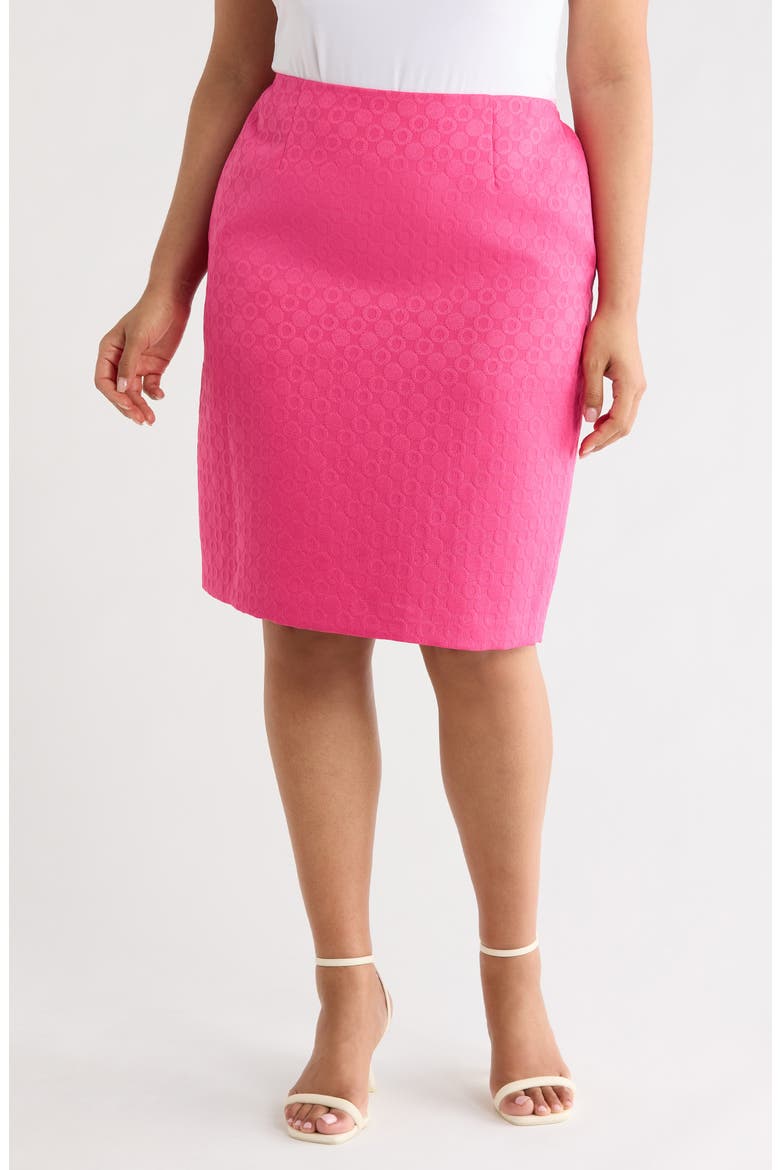 Textured Zip Pencil Skirt, Main, color, PINK PERFECTION