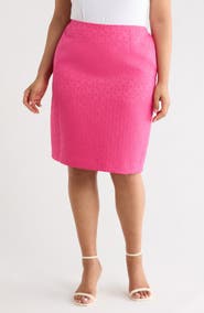 KASPER Textured Zip Pencil Skirt